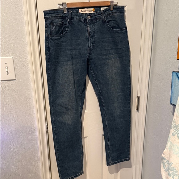 Tailor Vintage Men’s Dark Blue Slim fit 5 Packs Jeans #588 - Picture 3 of 6